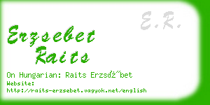 erzsebet raits business card